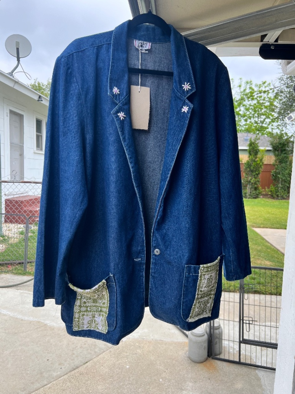 Cricket Lane Adorned Denim Blazer